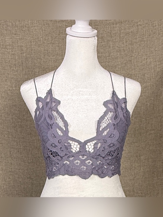 Fp One Other - FP One Dusty Lavender Lace-Detail Strappy Bralette